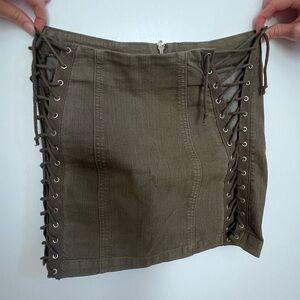 Carmar LF army green skirt with ties